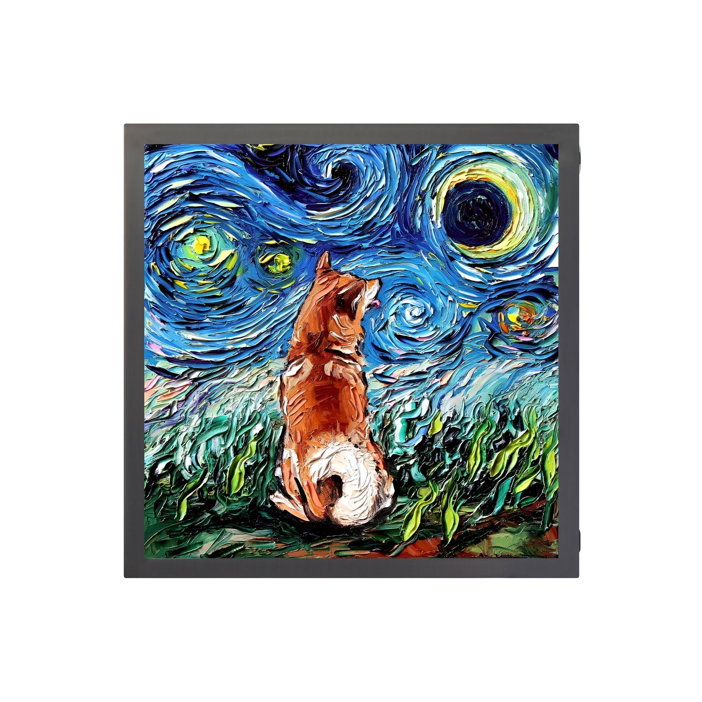 Shiba Inu Starry Night Art